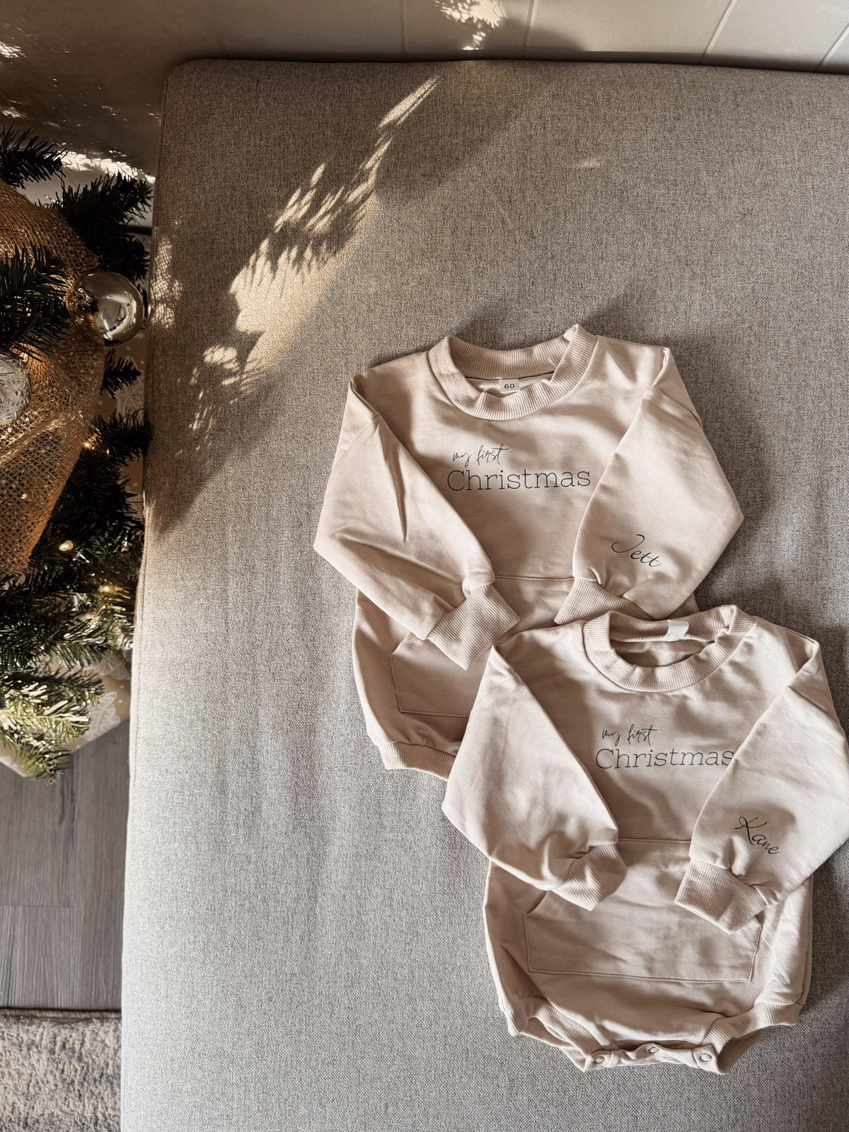 Baby's First Christmas Sweater Romper