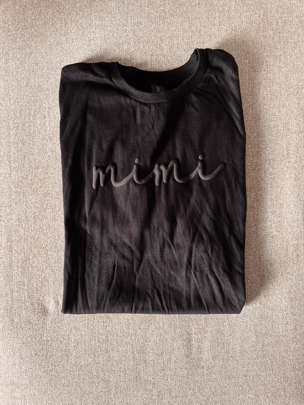 Grandma Puff Vinyl Crewneck — "Grandma / Mimi / Nana" Front Design, Custom Sleeve Names