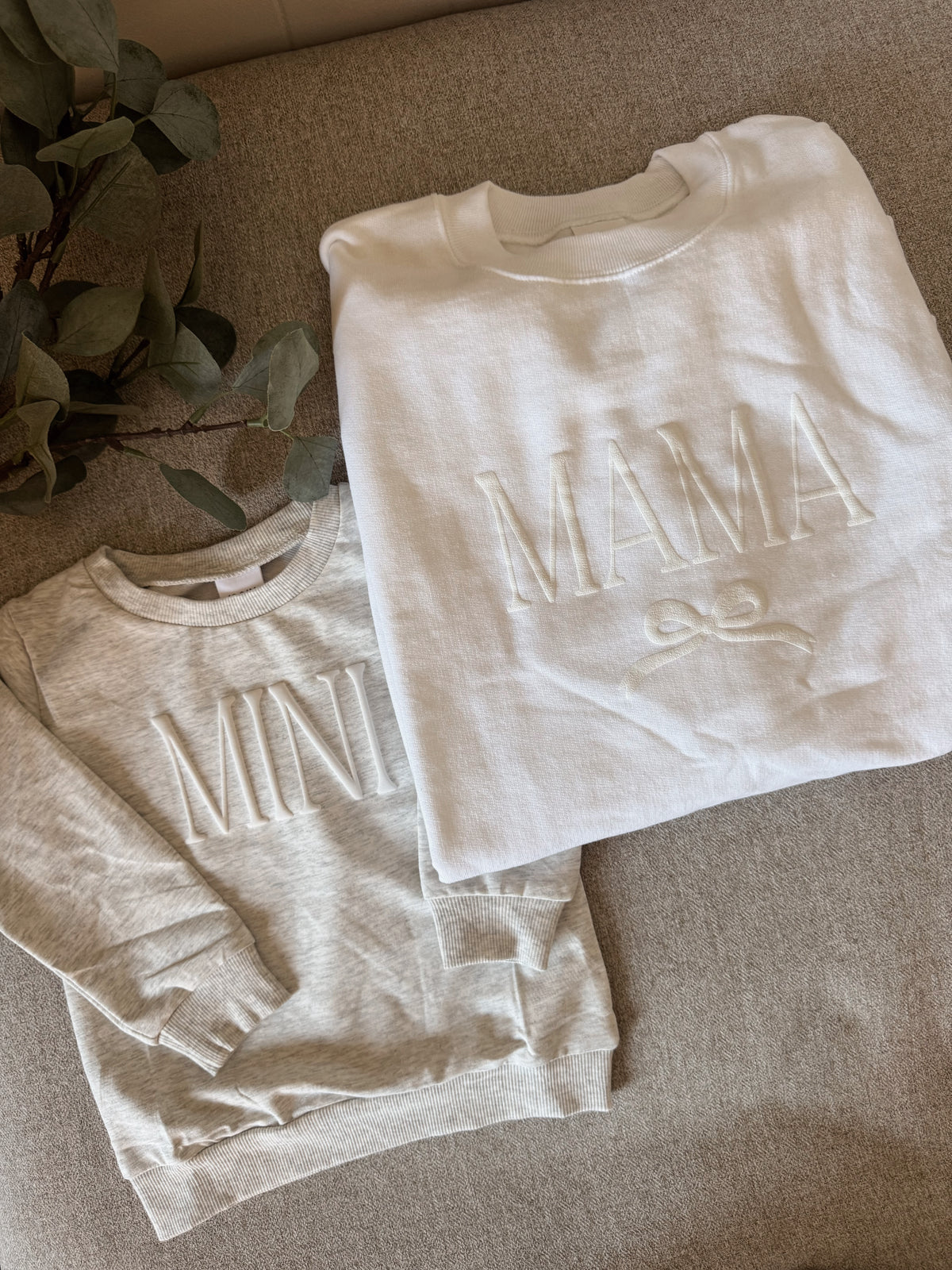 Mama & Mini Matching Puff Vinyl Set — Stonewashed Green & Stonewashed Green