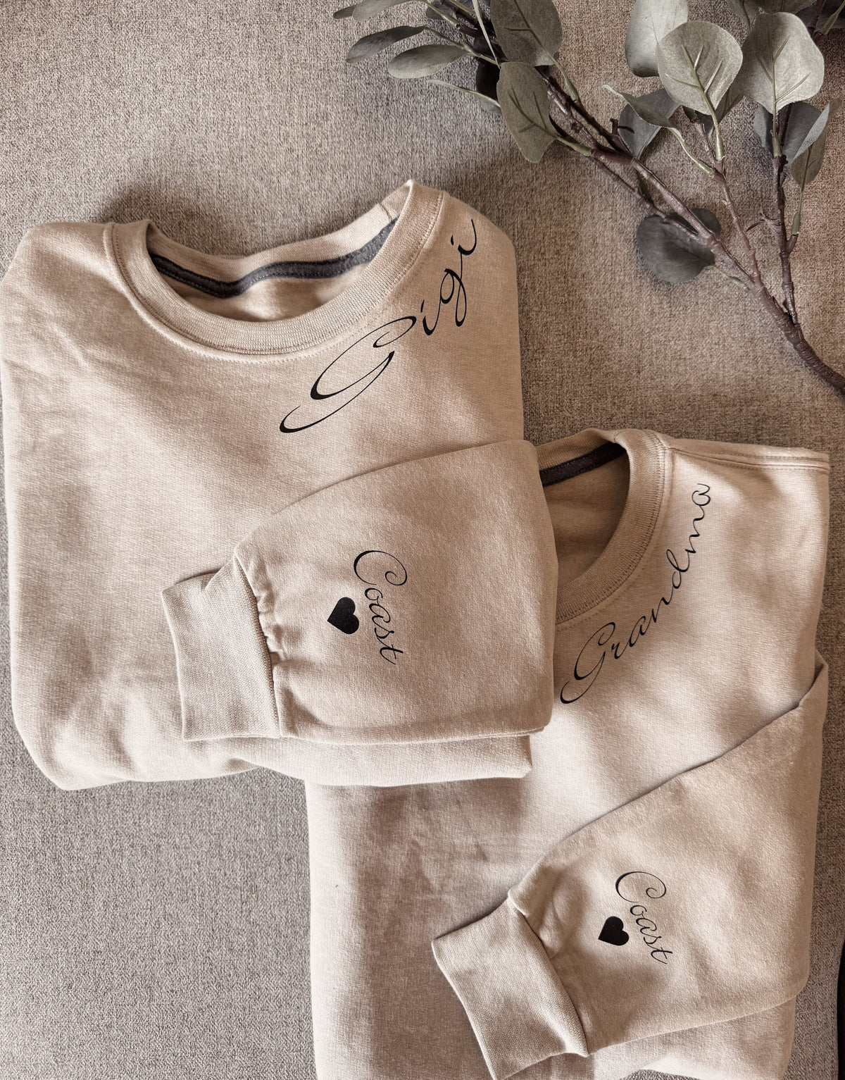 Personalized Grandparent Sweatshirt: Custom Grandchildren Names on Sleeve, Grandma, Grandpa, Gifts
