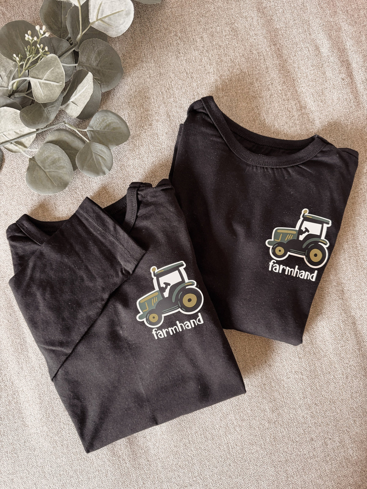 Personalized John Deere Tractor Baby and Toddler Apparel: Daddy's Farmhand, Tshirt, Onesie, Harvest Season