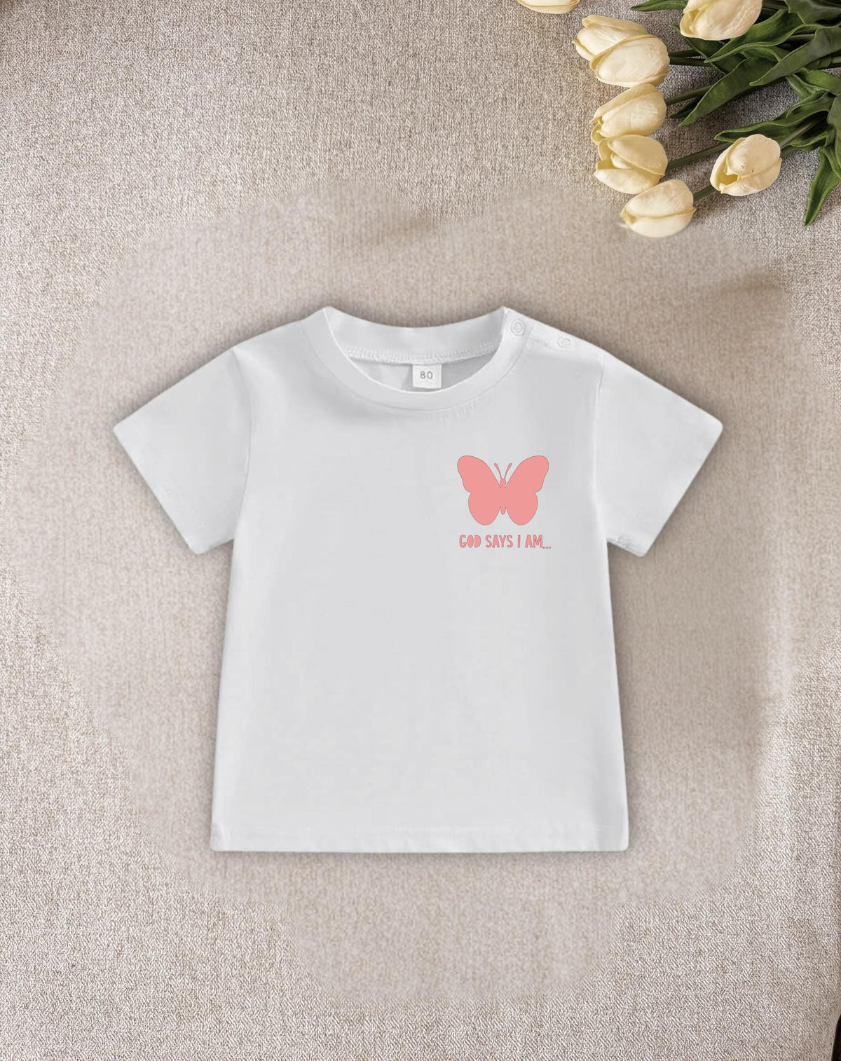 Girls Christian Clothing / 'God Says I Am' / Attributes Tshirt: Faith Based Design, Toddler Apparel, Gifts for Toddler, Christian Apparel