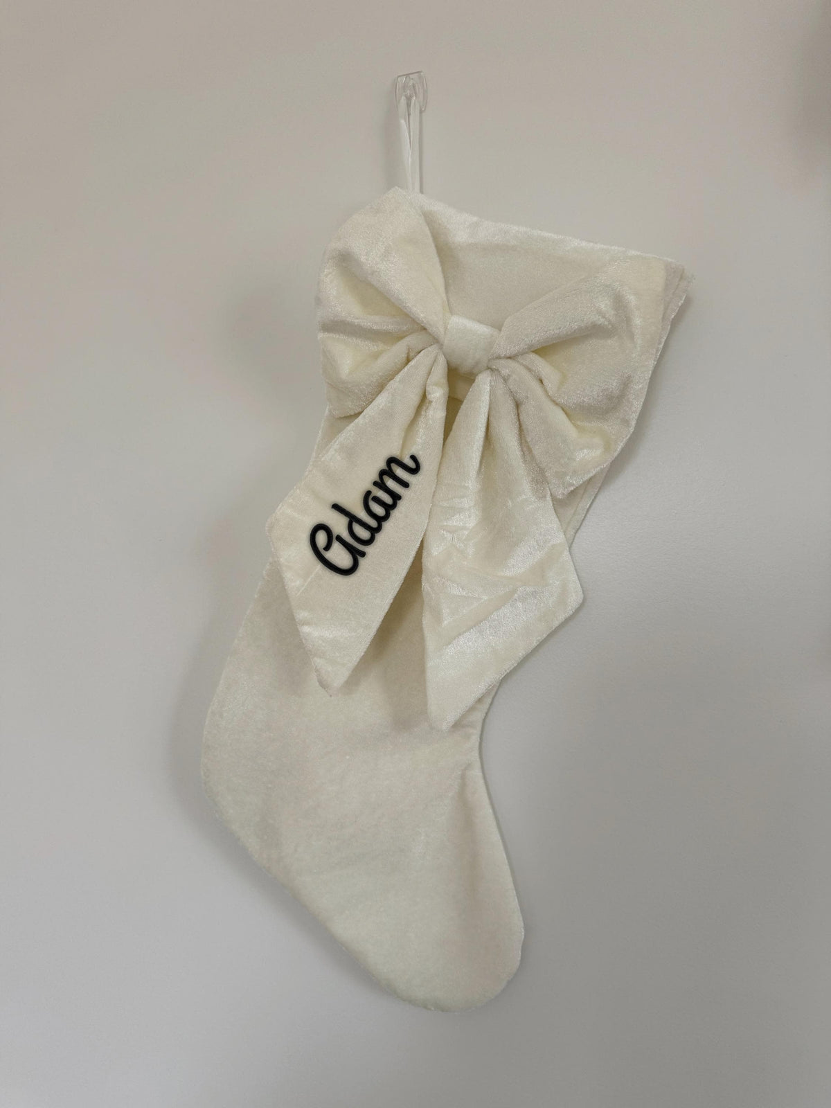 Ruby velvet personalized Christmas stocking