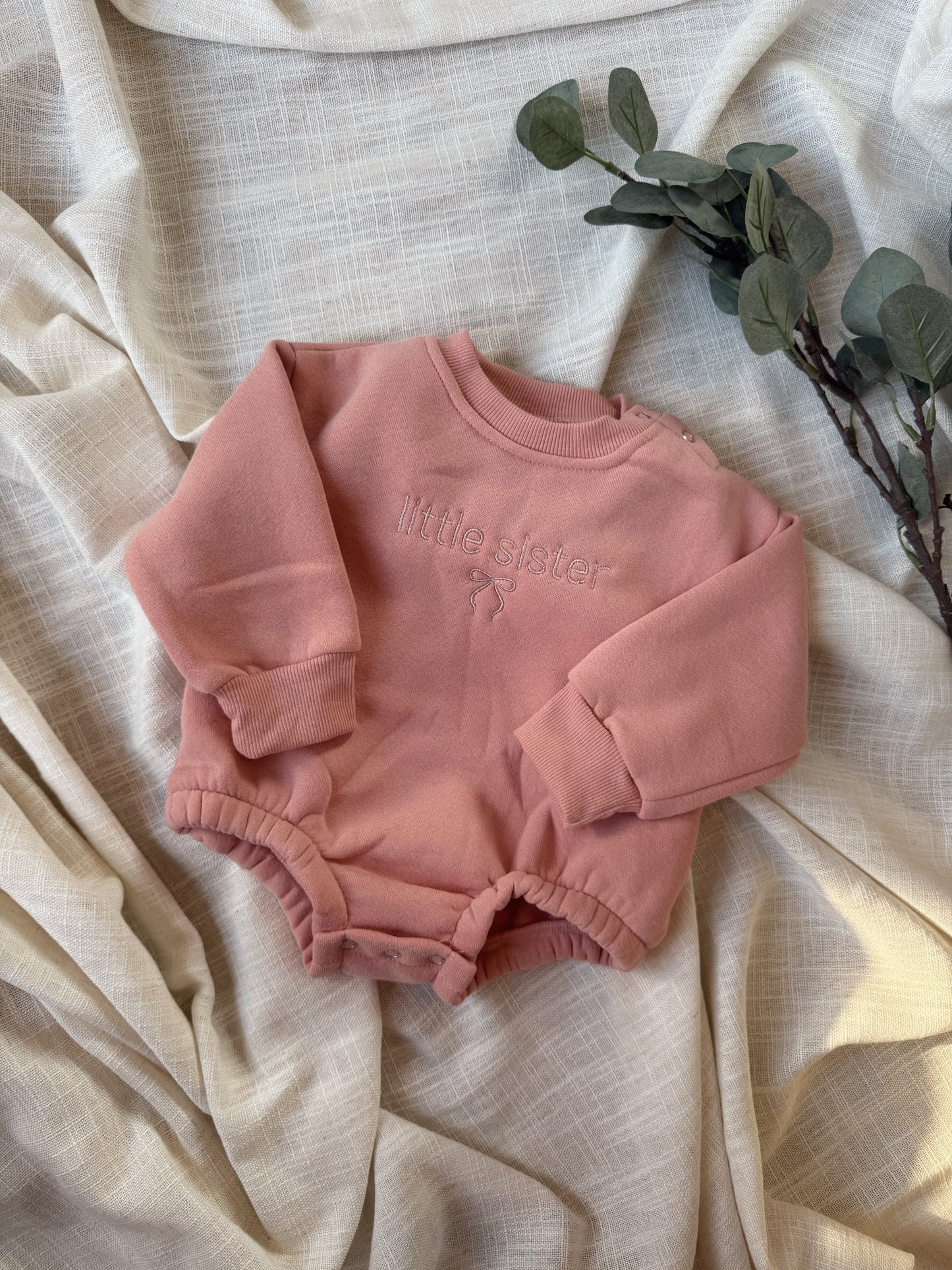 Embroidered Baby Announcement Onesie - Customized Baby Romper