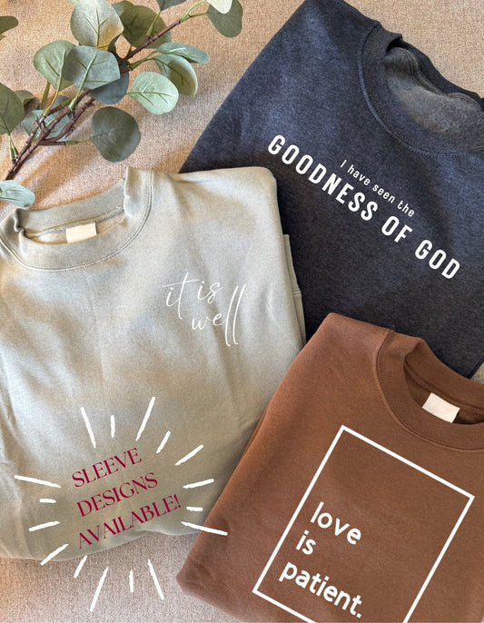 Personalized Faith Saying Sweatshirt: Christian Gift, Custom Apparel