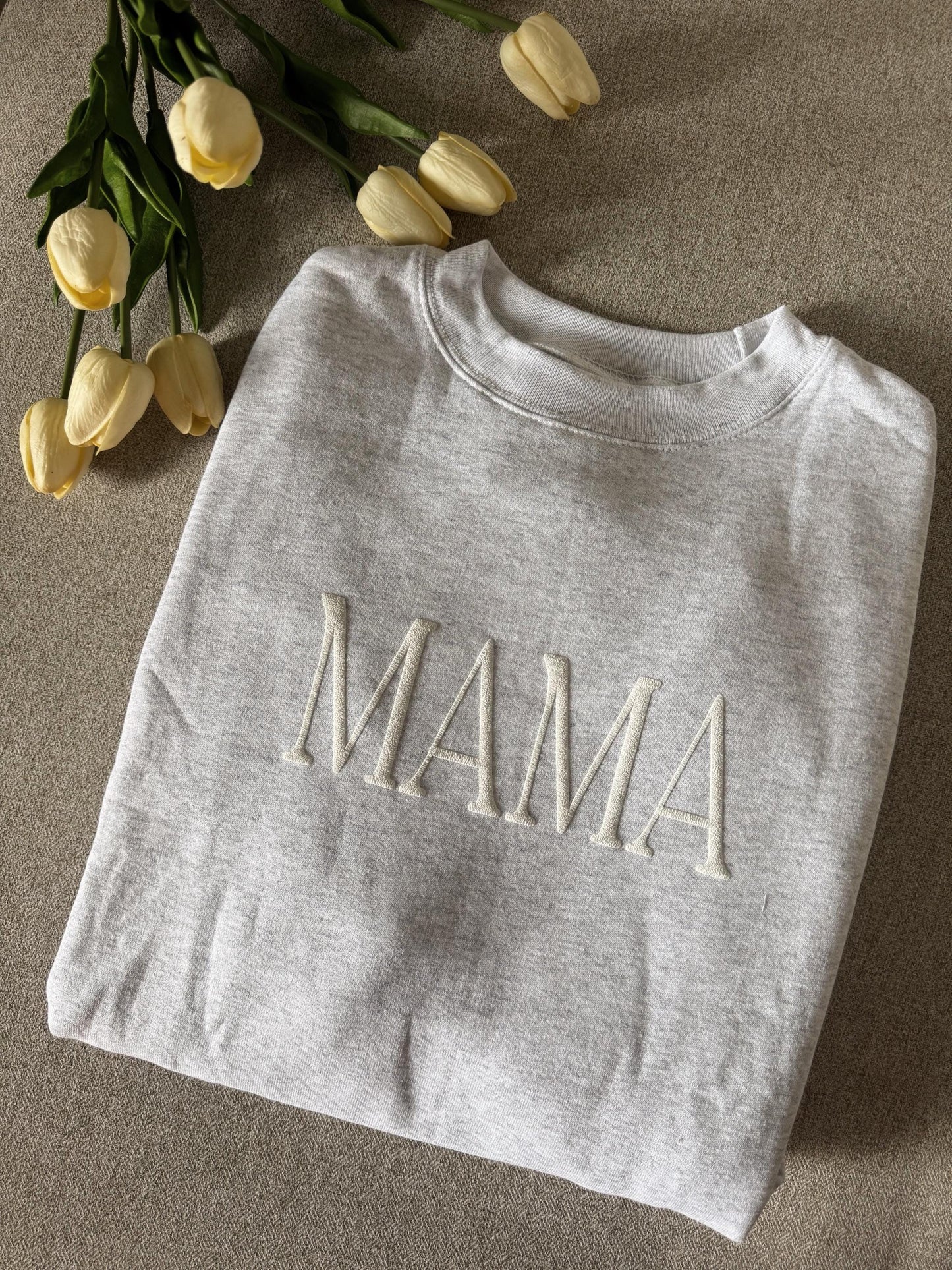 Personalized Wifey and Mama Puff Vinyl Sweatshirts / Crewneck, Custom, Neutral, Mother's Day Gift, Anniversary Gift, Bridal Shower Gift