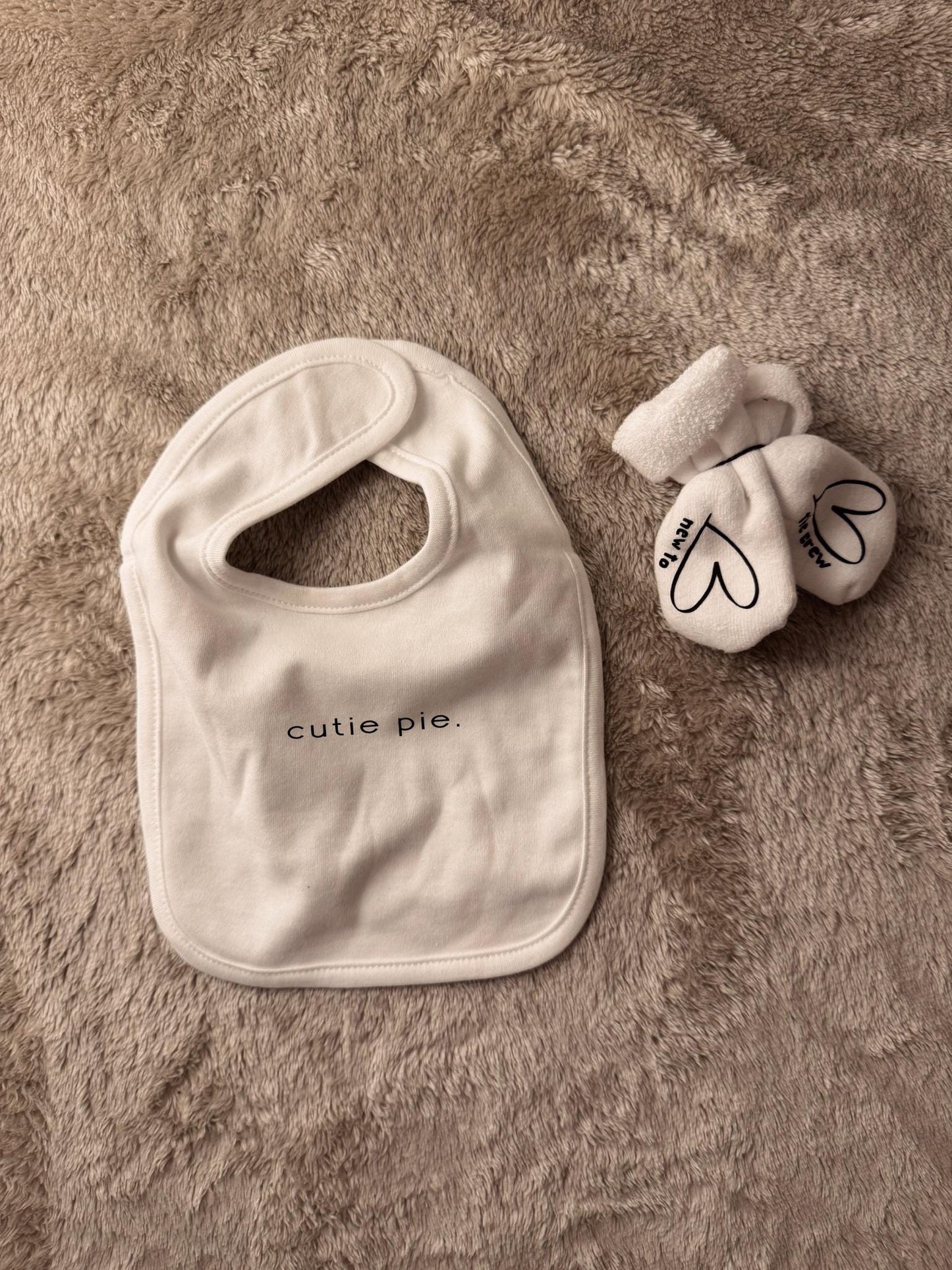 Personalized Baby Bib and Socks Set: Custom Infant Apparel