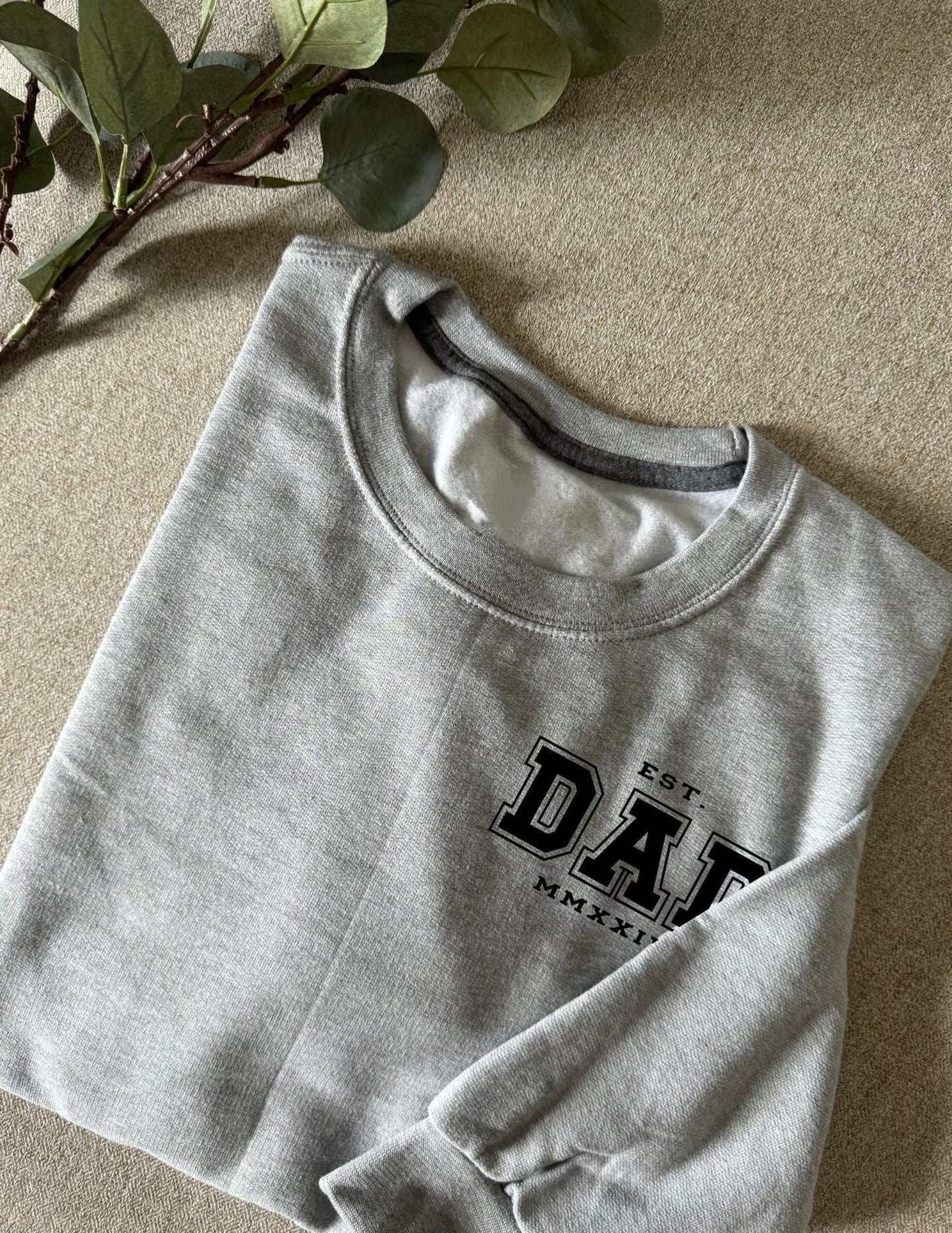 Personalized Dad Crewneck, Girl Dad, Custom Sleeve, Father's Day Gift