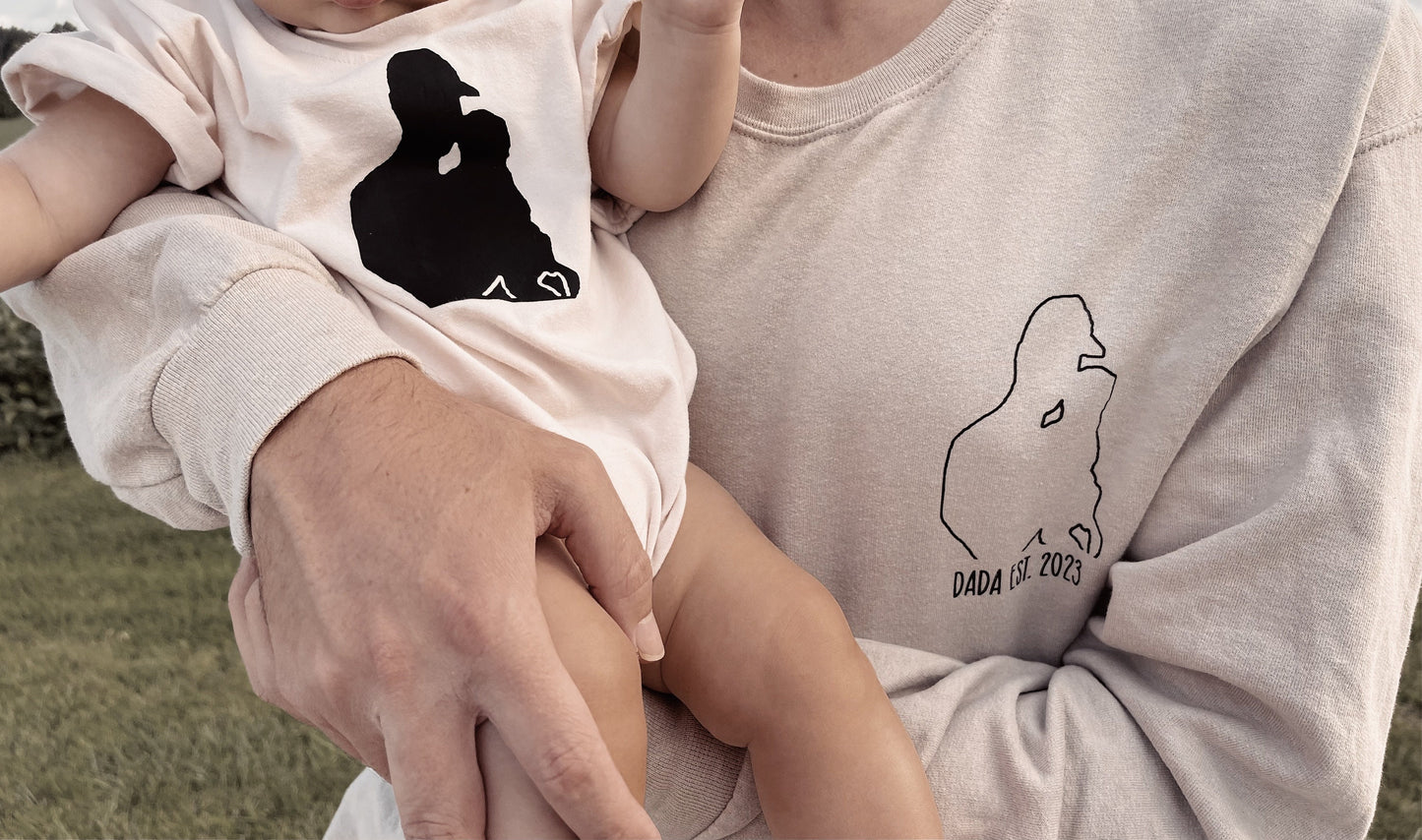 Personalized Silhouette Apparel: Custom Matching Family Shirts