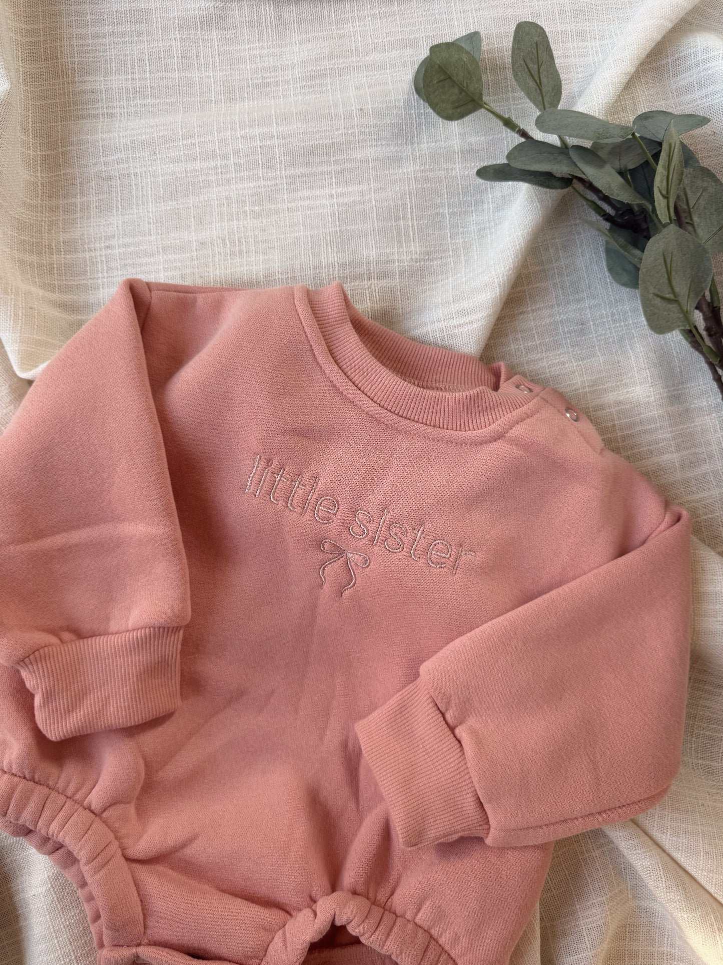 Embroidered Baby Announcement Onesie - Customized Baby Romper