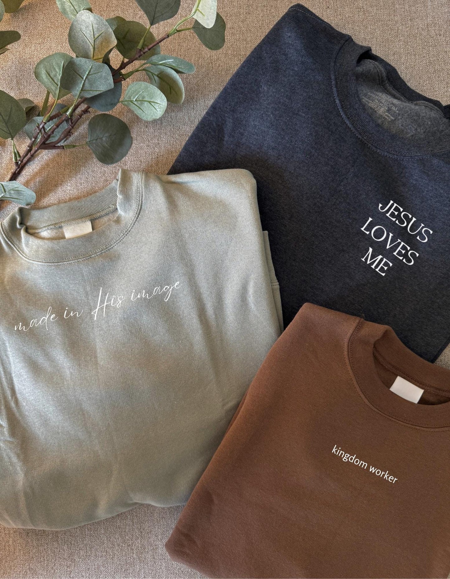 Personalized Christian Sweatshirt: Simple Faith Sayings, Jesus Apparel, Christian Gifts