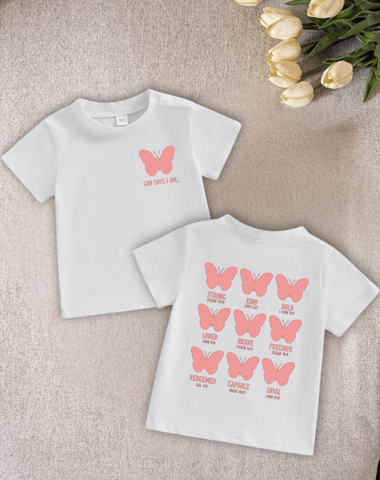 Girls Clothing / 'God Says I Am' / Attributes T-shirt: Faith Based Design, Toddler Apparel, Gifts For Littles