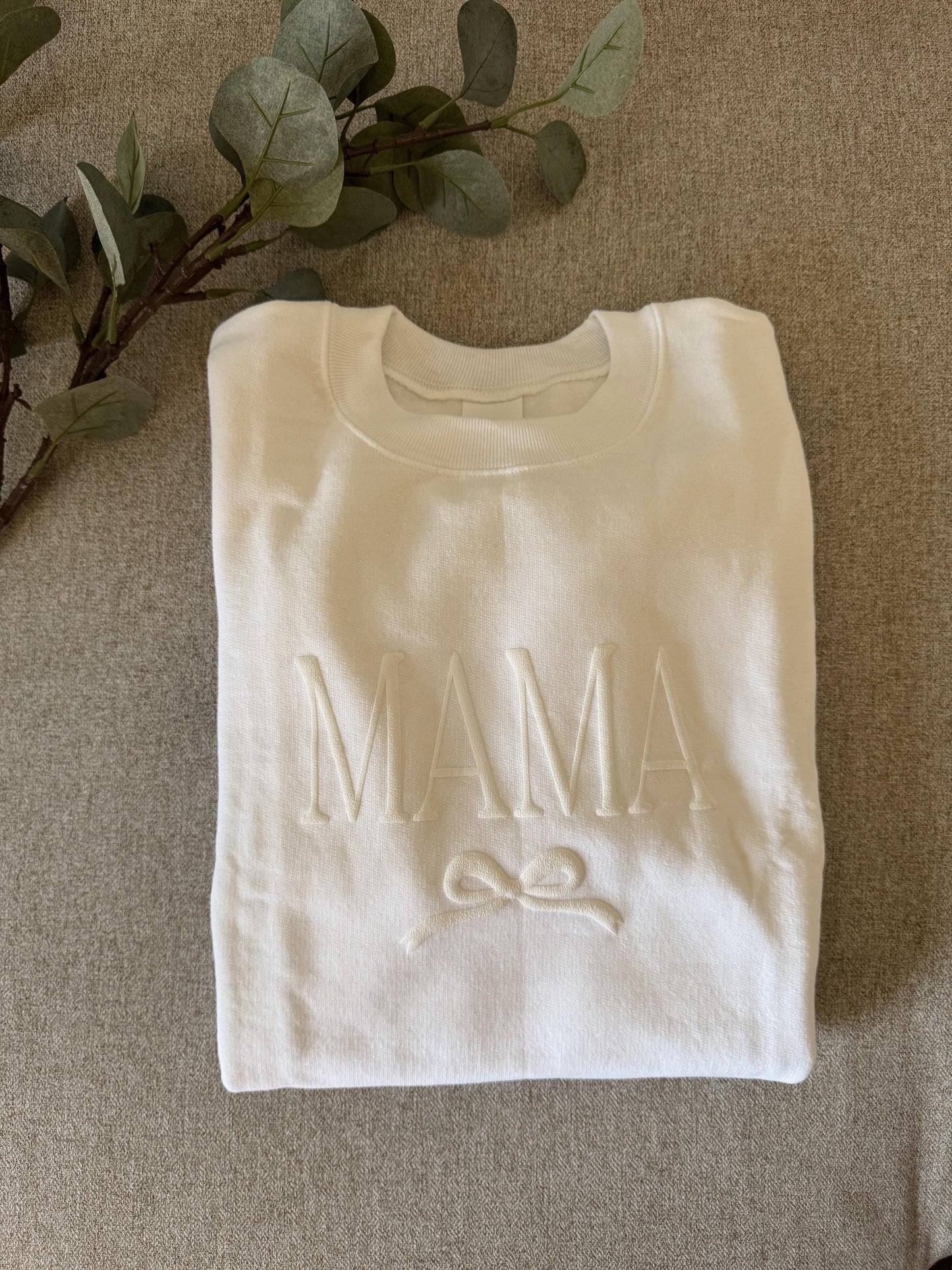 Personalized Puff Vinyl Sweatshirts / Crewneck, Custom, Neutral, Gift, Christmas Gift, Auntie, Grandma Gift, Mama, Birthday