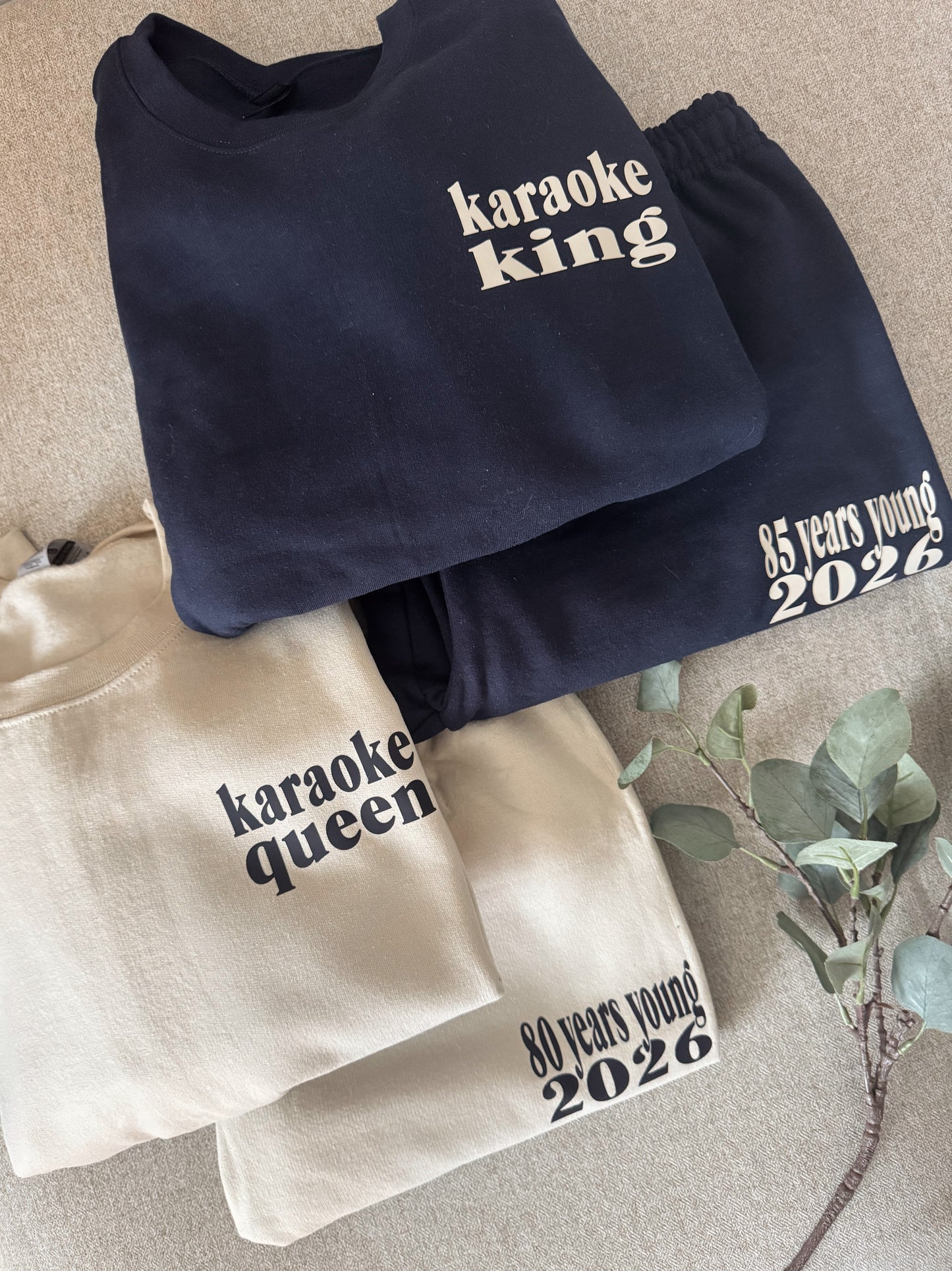 Grandparent Lounge Set: Custom Matching Sweatshirt & Pant