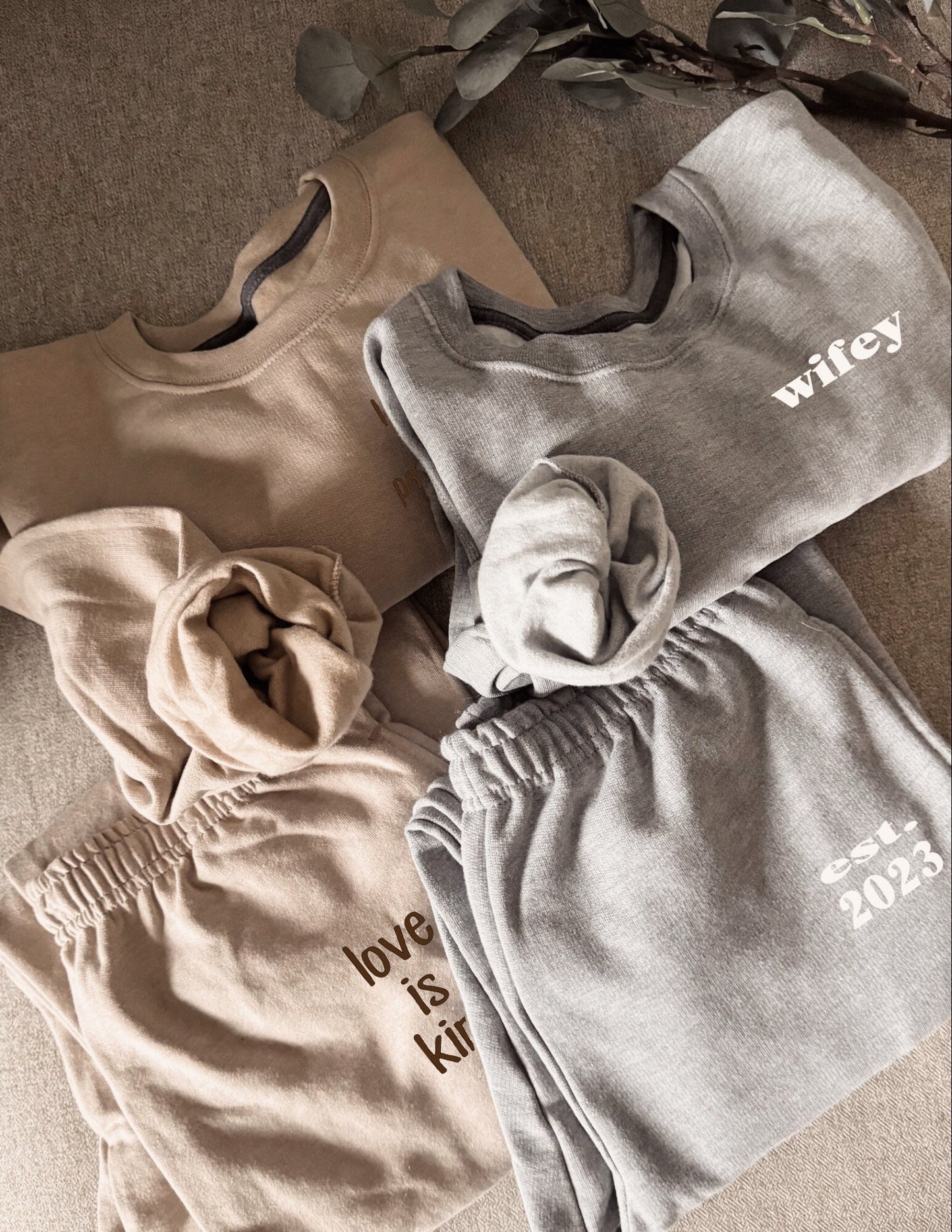 Personalized Lounge Set, Custom Matching PJs, Anniversary Gift