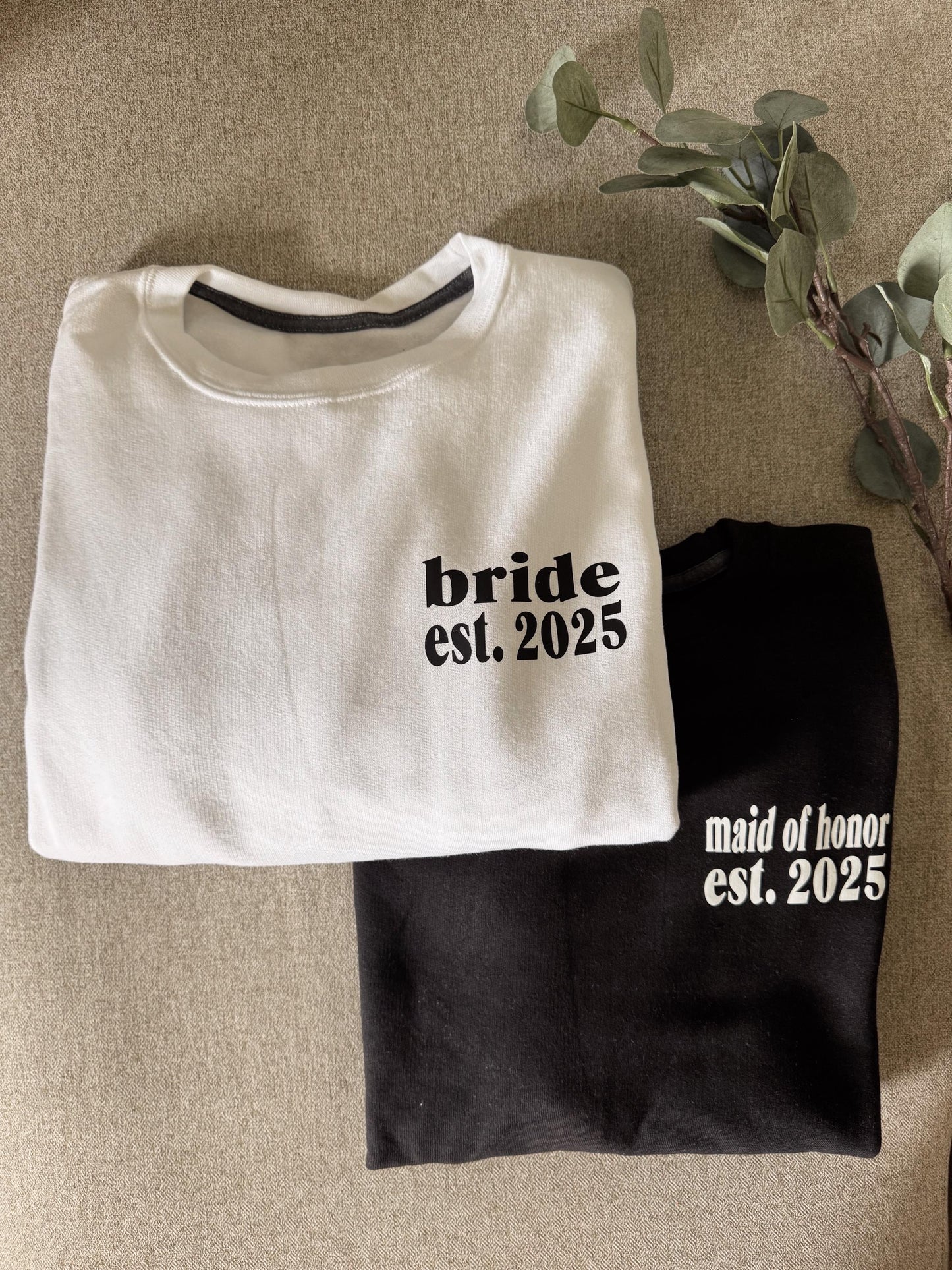 Personalized Bridal Party Crewneck or Sweatshirt: Custom Wedding Gift