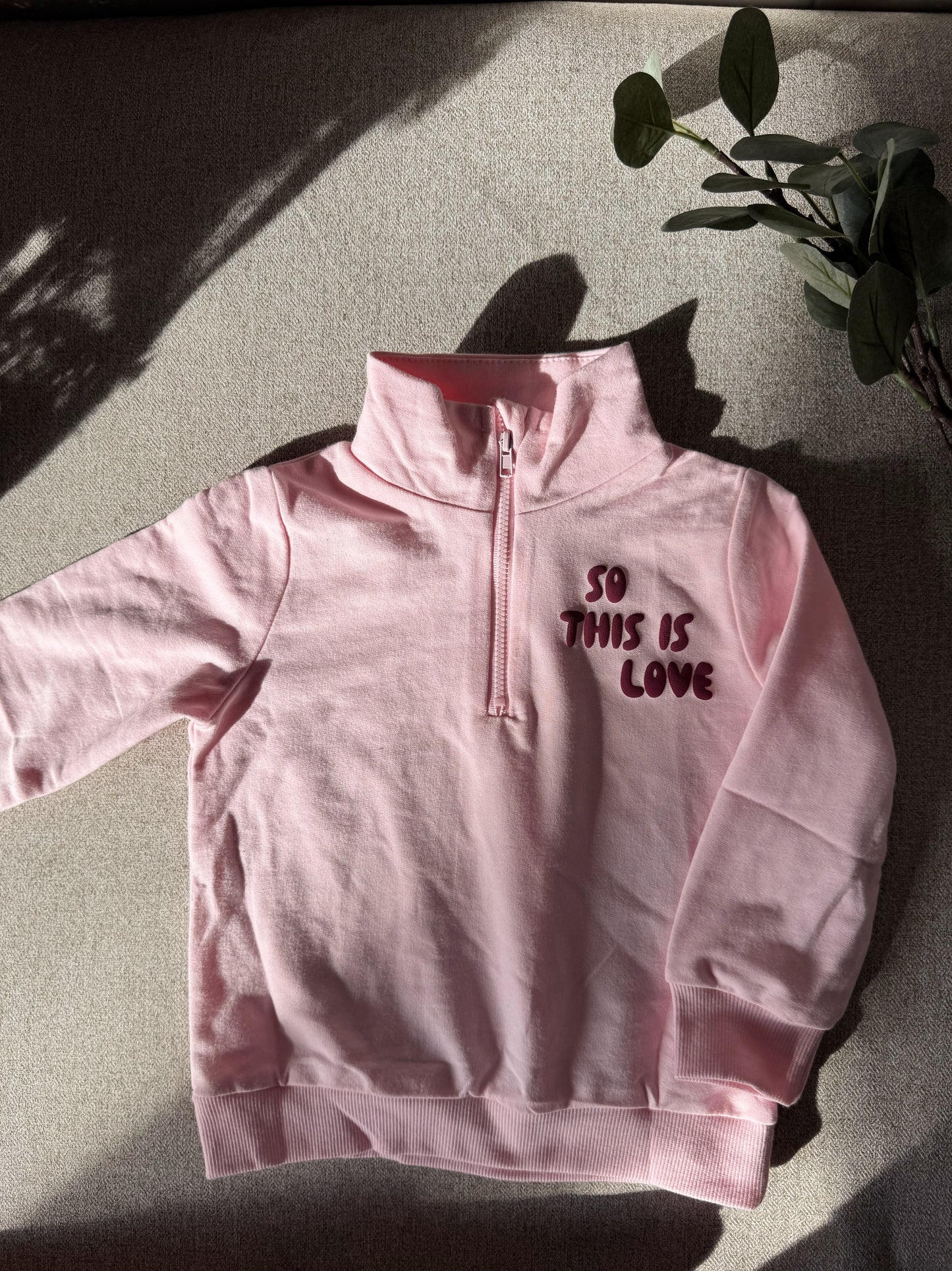 Personalized Kid / Toddler Lounge Set: Custom Matching Sweatpants & Quarter Zip, Simple Faith Sayings, Customized Pajamas