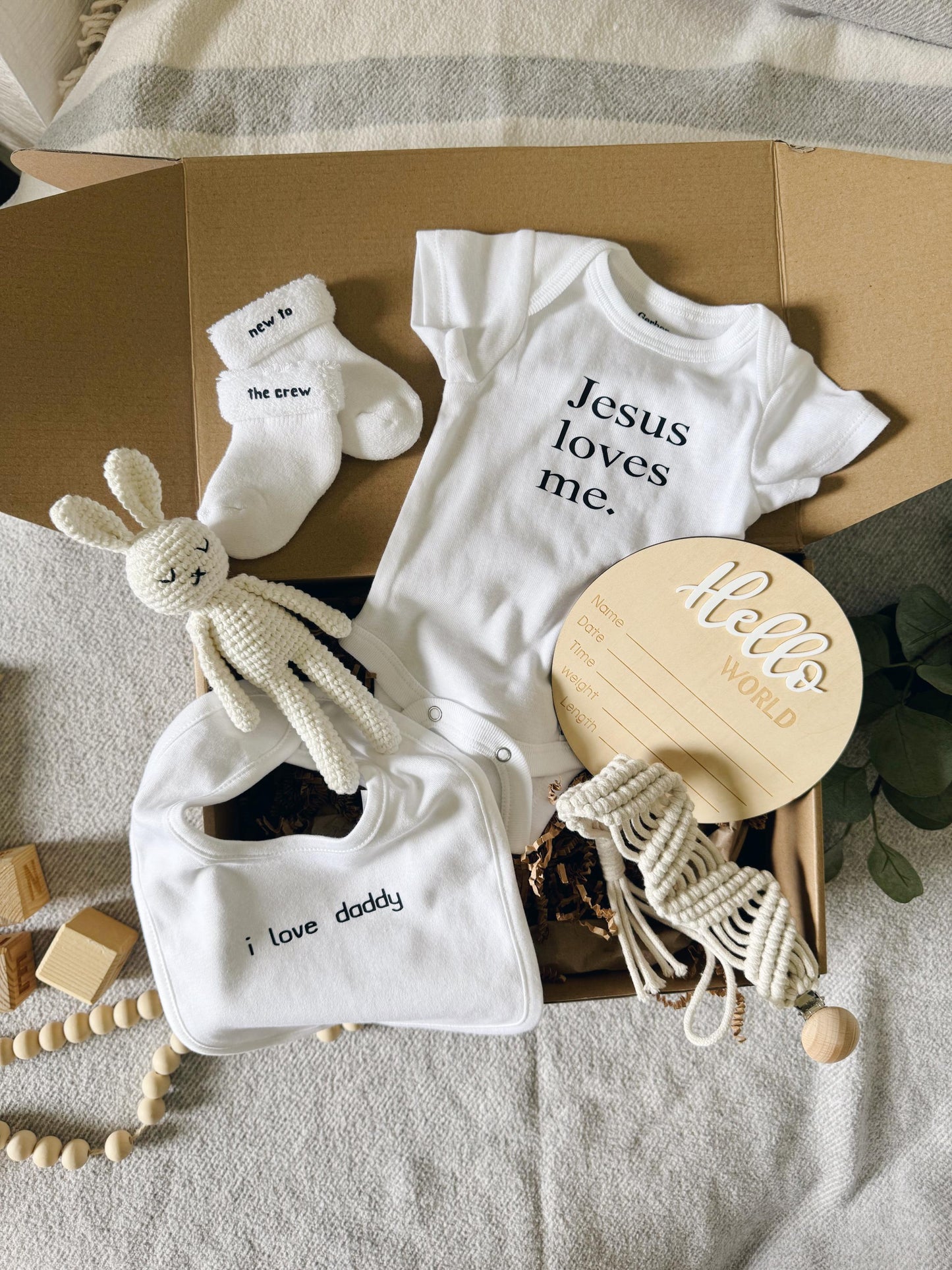New Baby Gift Bundle / Personalized Gift Basket, Welcome Baby, New Mama Gift, Newborn Gift, Gift Box for Baby, Baby Boy Gift, Baby Girl Gift