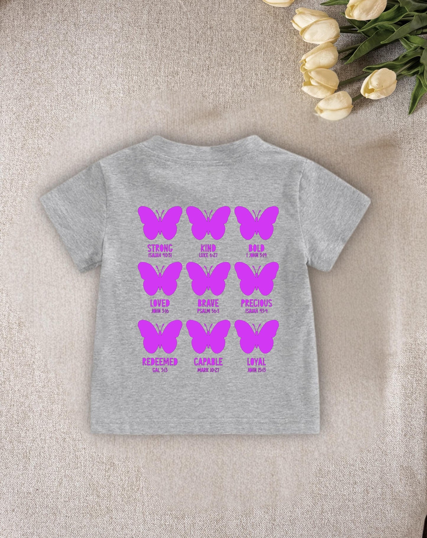 Girls Christian Clothing / 'God Says I Am' / Attributes Tshirt: Faith Based Design, Toddler Apparel, Gifts for Toddler, Christian Apparel