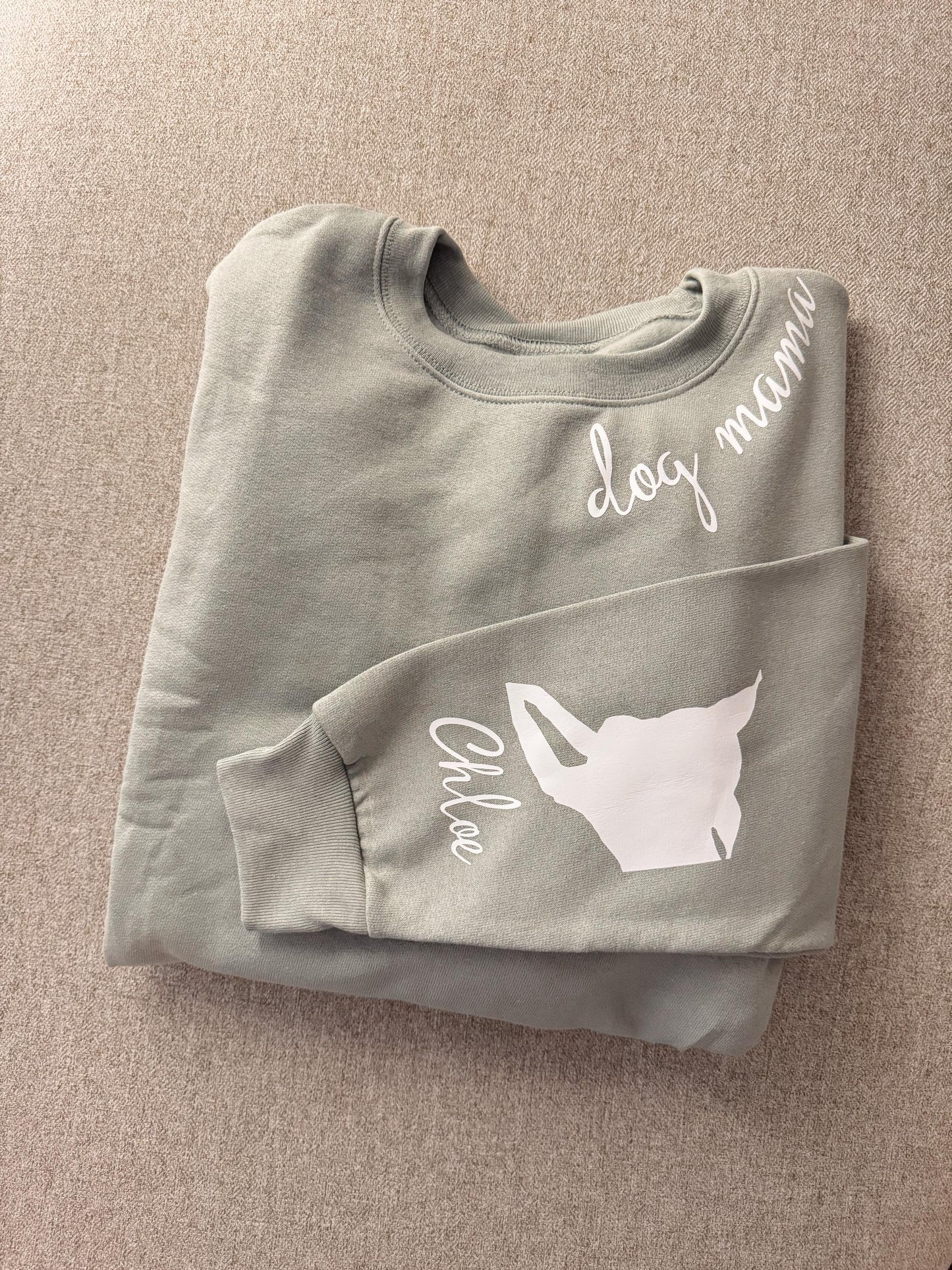 Personalized Dog Silhouette Apparel: Custom Pet Name Sleeve, Pet Owner, Gift