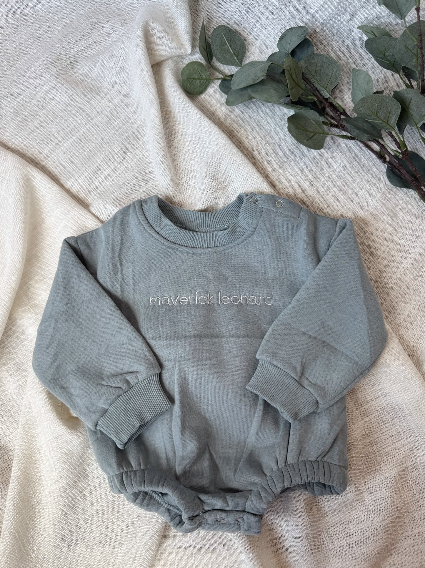 Embroidered Newborn Outfit - Personalized Baby Romper