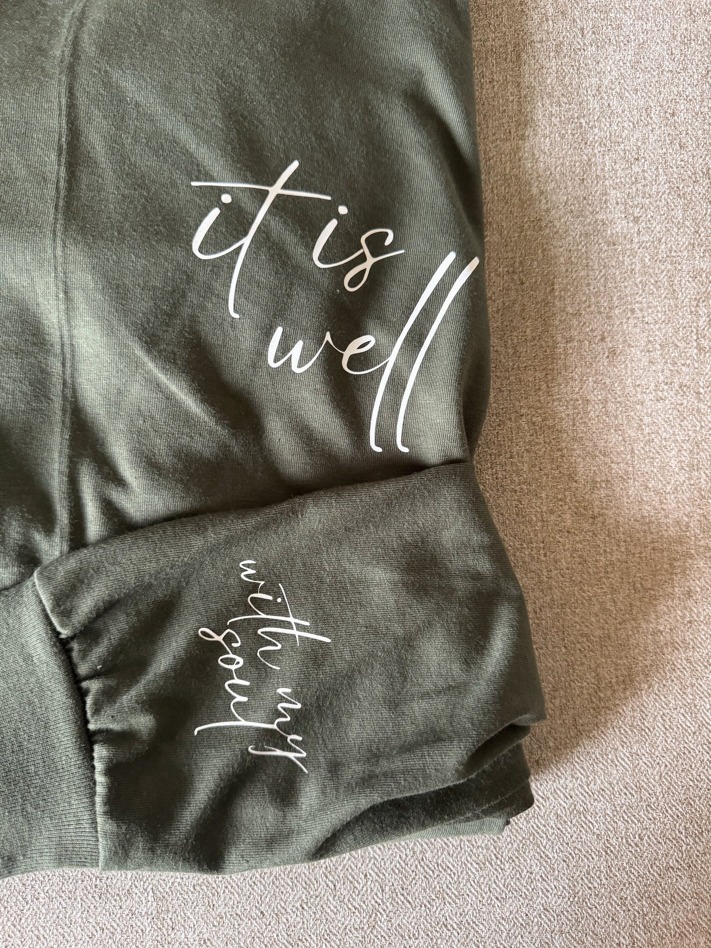 Personalized Faith Saying Sweatshirt: Christian Gift, Custom Apparel