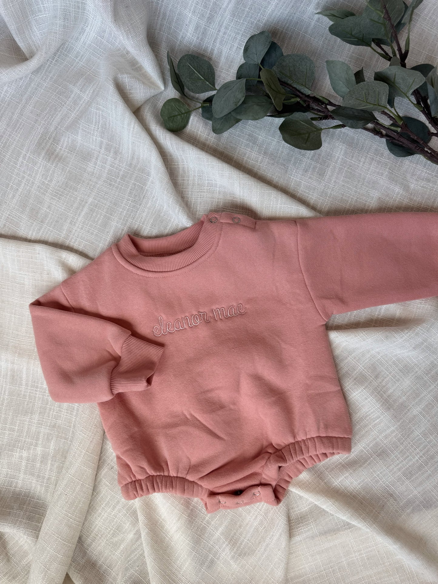 Embroidered Newborn Outfit - Personalized Baby Romper