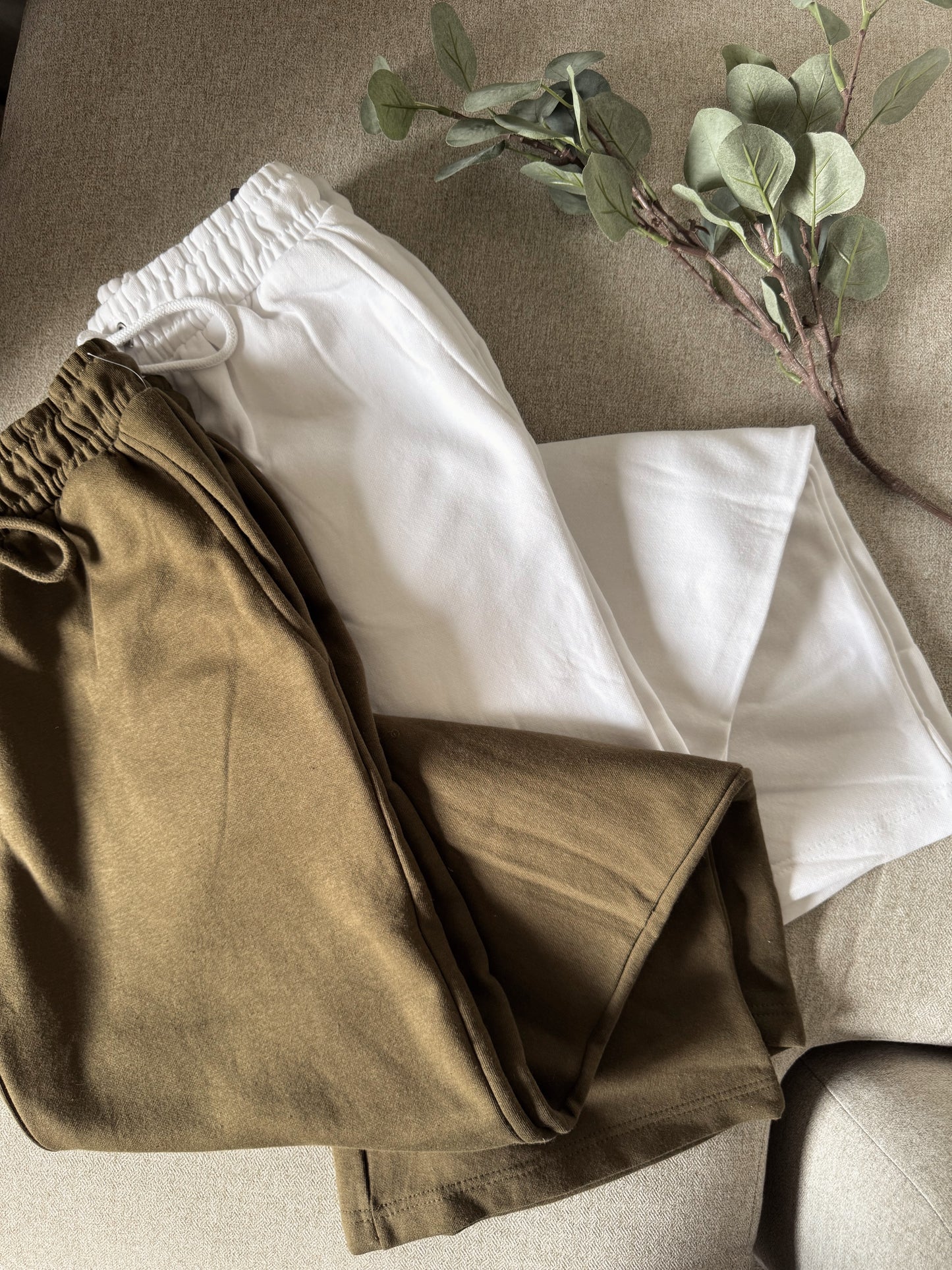 So This Is Love Lounge Set: Customizable Matching Wide Leg Sweatpants & Half Zip Crew
