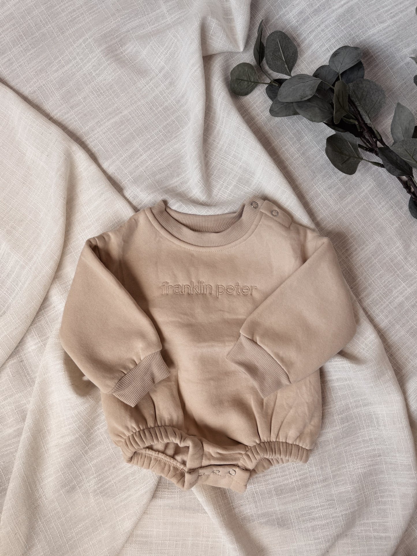 Embroidered Newborn Outfit - Personalized Baby Romper