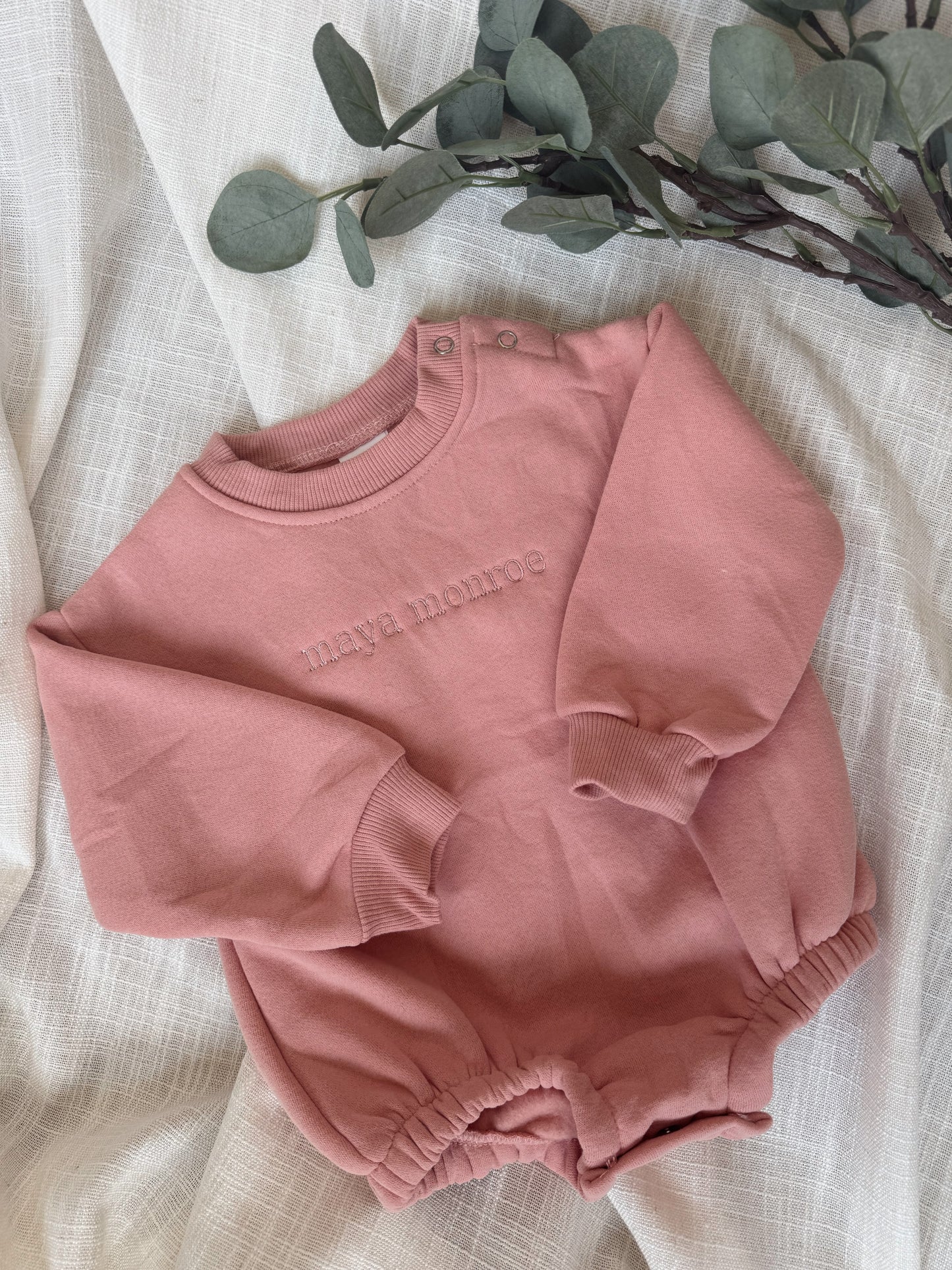 Embroidered Newborn Outfit - Personalized Baby Romper