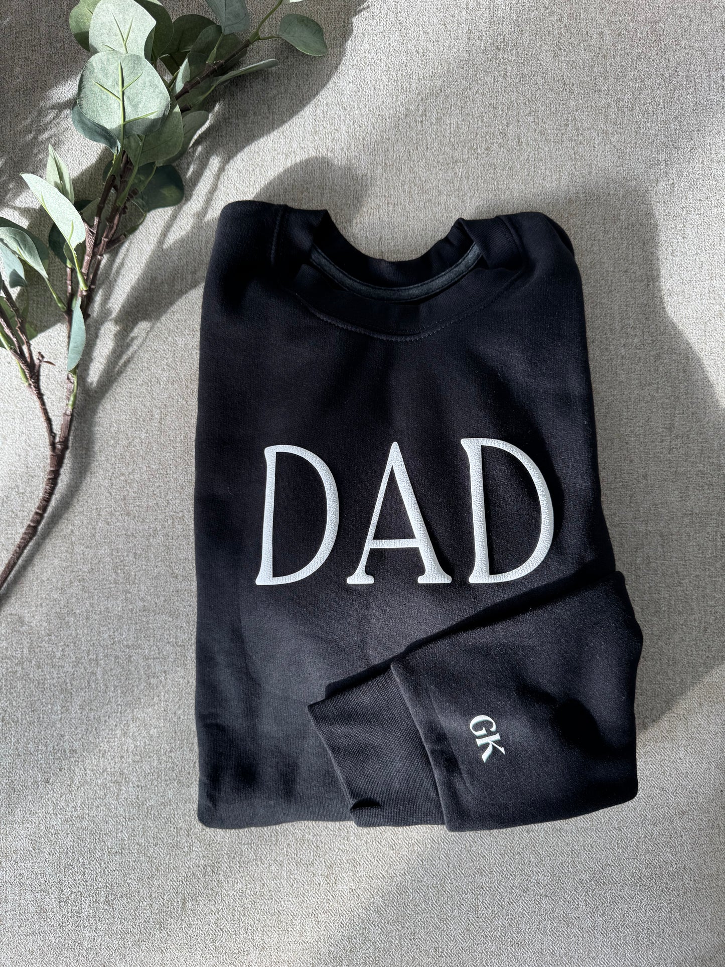 Dad Apparel / Crewneck, Father's Day, Birthday, Christmas Gifts for Dad, Girl Dad, Boy Dad, Custom, Neutral, Sleeve Customization