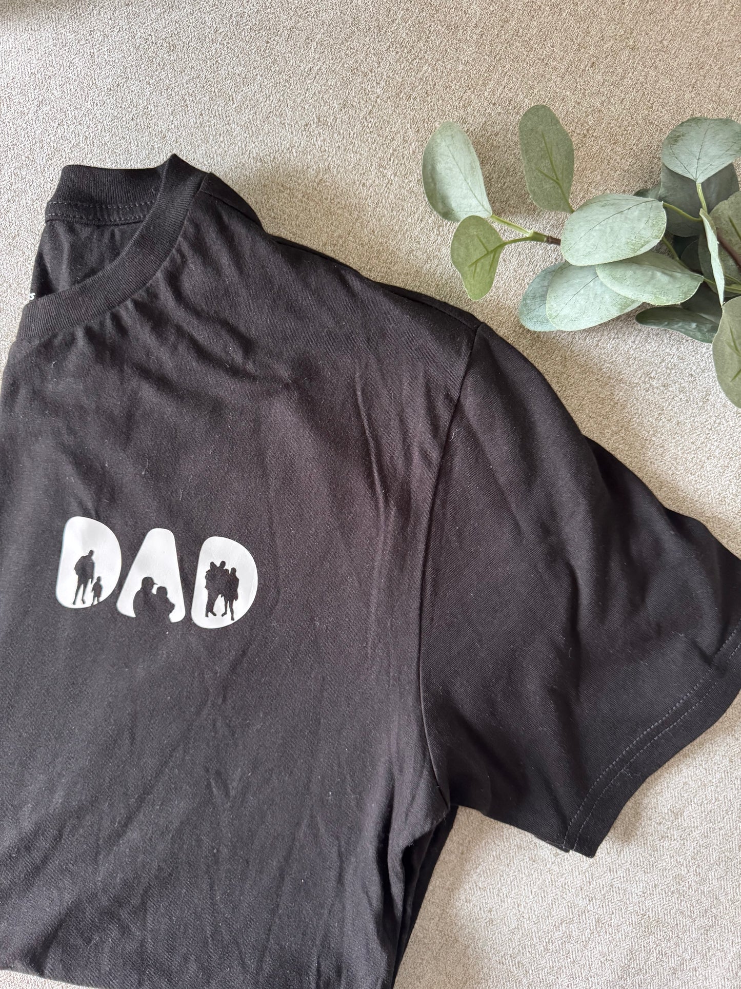 Personalized Dada Sweatshirt: Silhouette Profile and Name Sleeve, Mom Gifts, Family, Customization