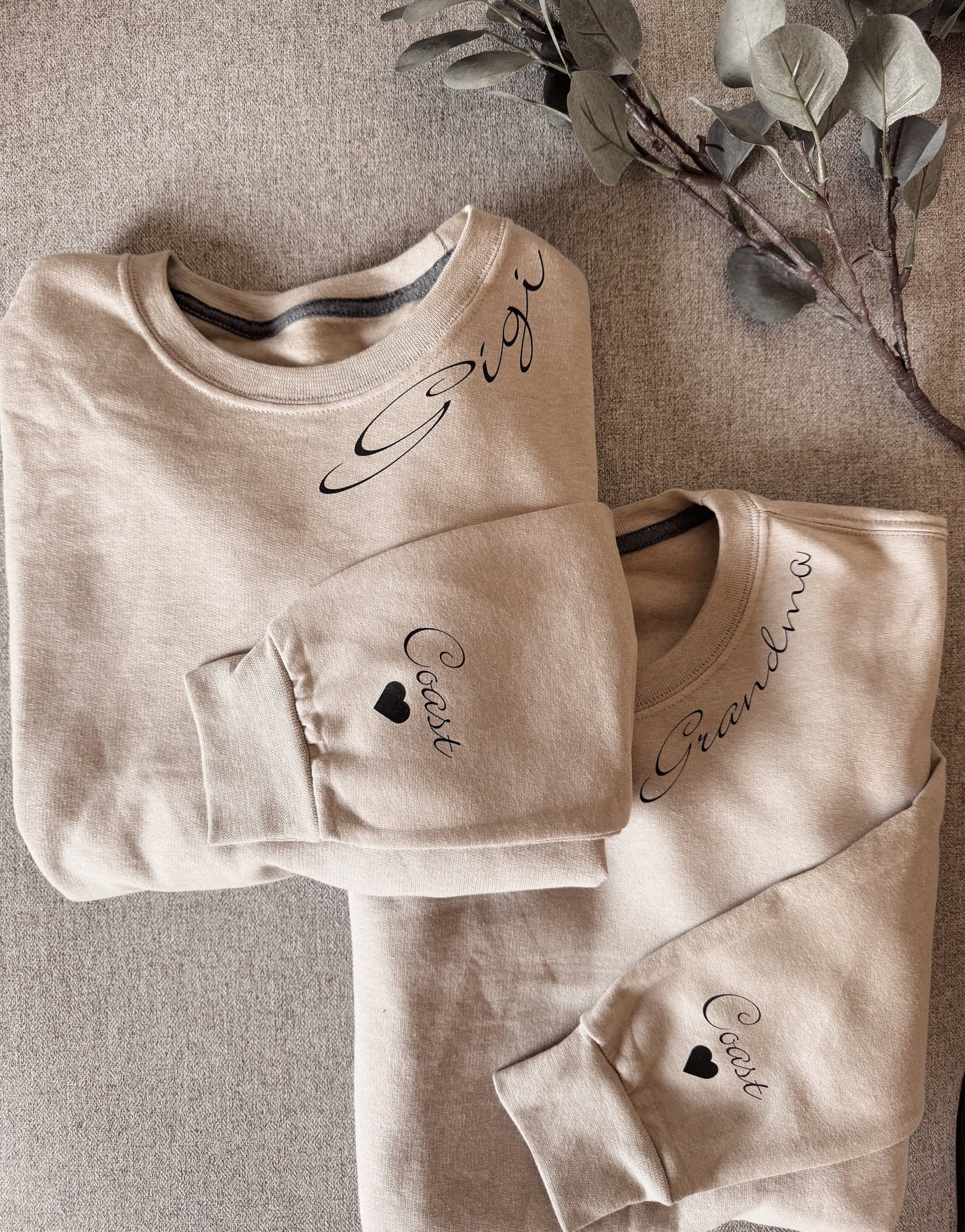 Personalized Grandparent Sweatshirt: Custom Grandchildren Names on Sleeve, Grandma, Grandpa, Gifts