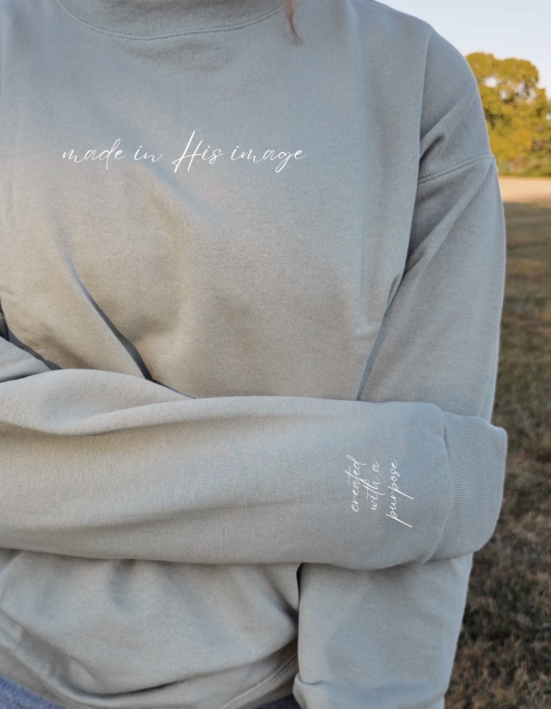 Personalized Christian Sweatshirt: Simple Faith Sayings, Jesus Apparel, Christian Gifts