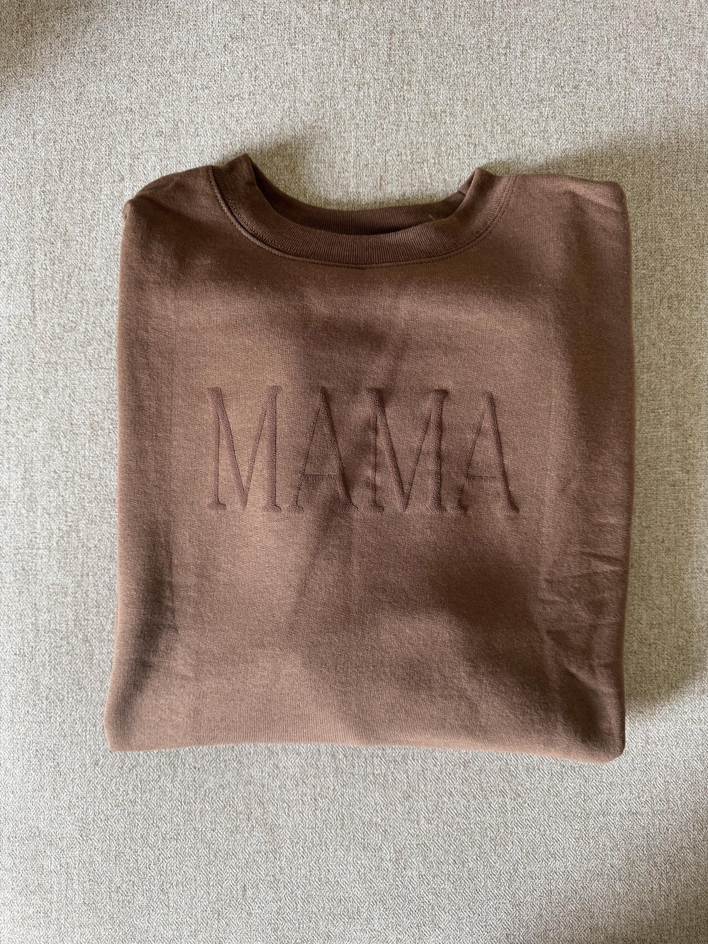 Personalized Wifey and Mama Puff Vinyl Sweatshirts / Crewneck, Custom, Neutral, Mother's Day Gift, Anniversary Gift, Bridal Shower Gift