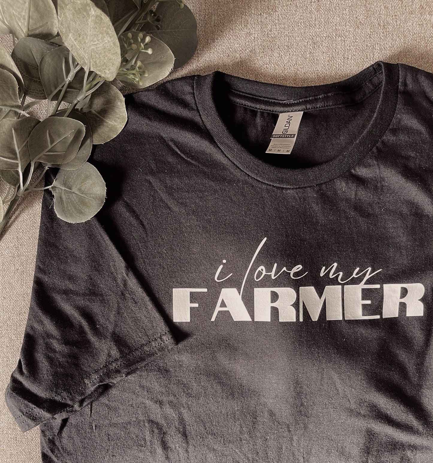 Personalized Farmer's Wife Clothing: Custom Name Sleeve, Fall, Harvest Season, Family Farming Apparel