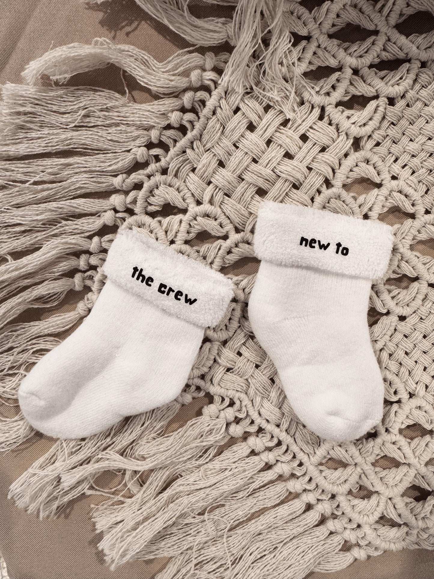 Personalized New Baby Gift Basket // Custom Infant Romper, Custom Bib, Personalized Socks, Gift for Baby, Candle, Pacifier Clip, Hello World
