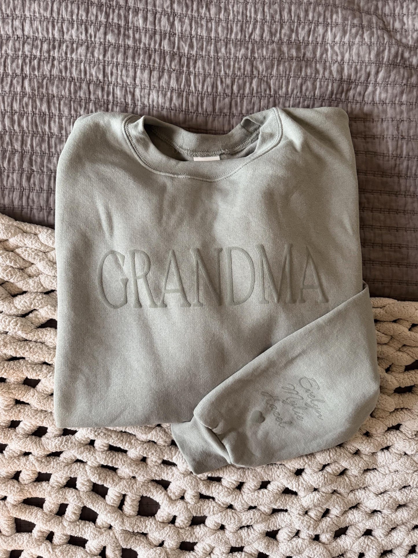Personalized 'Granny' Lounge Set: Custom Matching Sweatshirt & Pants, Grandparent Apparel