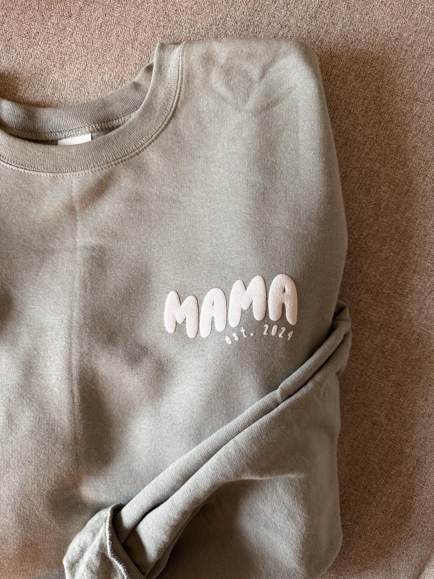 Personalized Mama Sweatshirt: 'Cool Moms Love Jesus', Custom Sleeve Name, Christian Apparel, Puff Vinyl, Front/Back Design