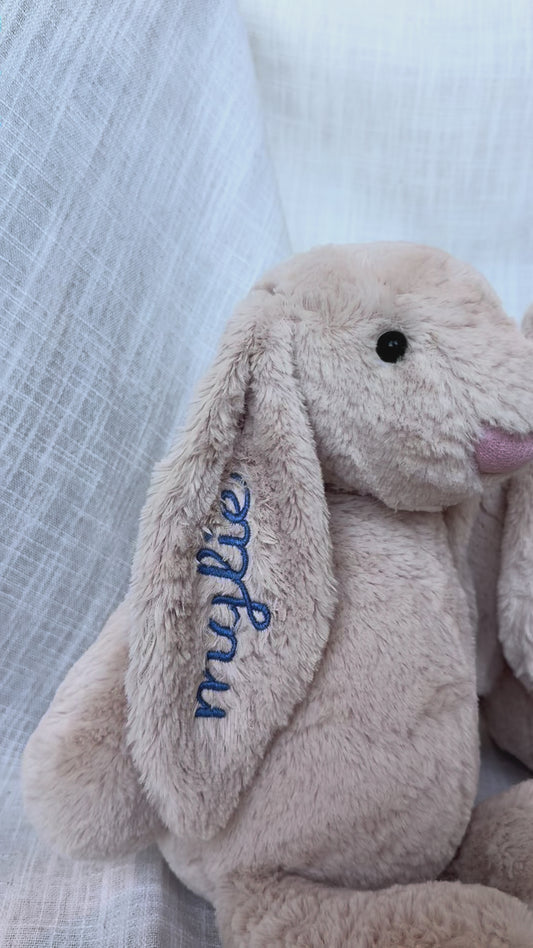 Personalized Embroidered Bunny Rabbit / Newborn and Infant Gifts, Large Stuffed Animal
